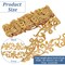 4.37 Yards Gold Embroidery Polyester Ribbons, 1.3 Inch Wide Adhesive Goldenrod Lace Trim Iron on Metallic Flower Lace for Sewing Costumes Gowns Home Decor Garment Accessories